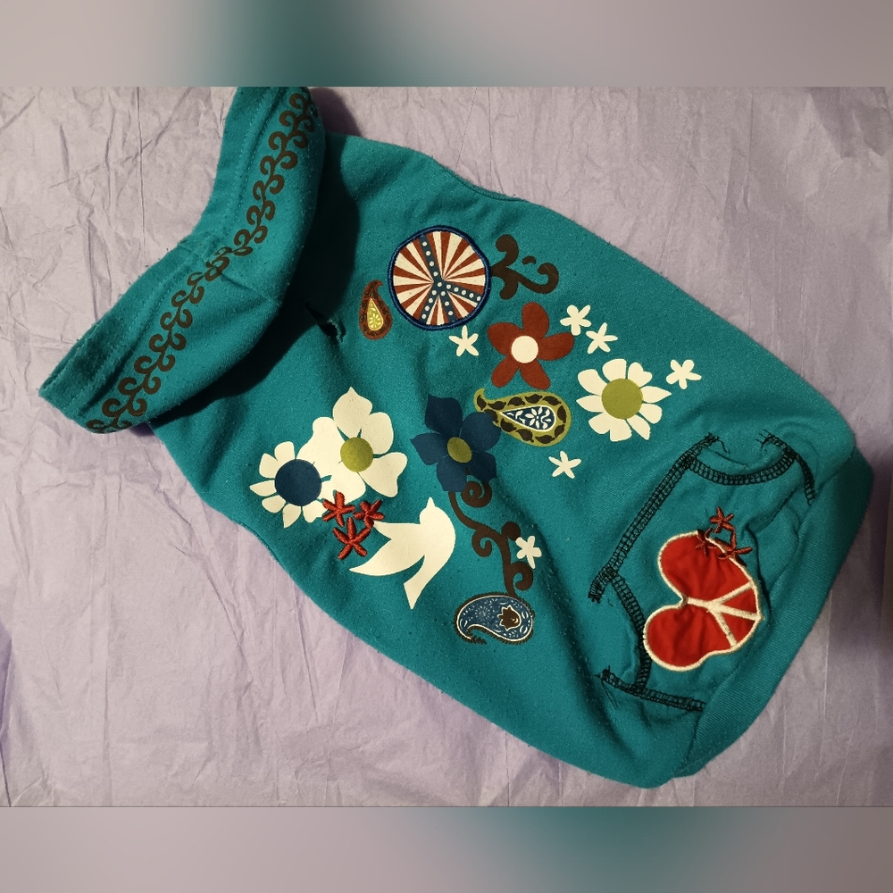 Colorful Dog Shirt with Hood